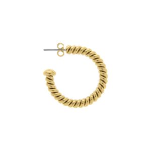 Brinco argola trançada